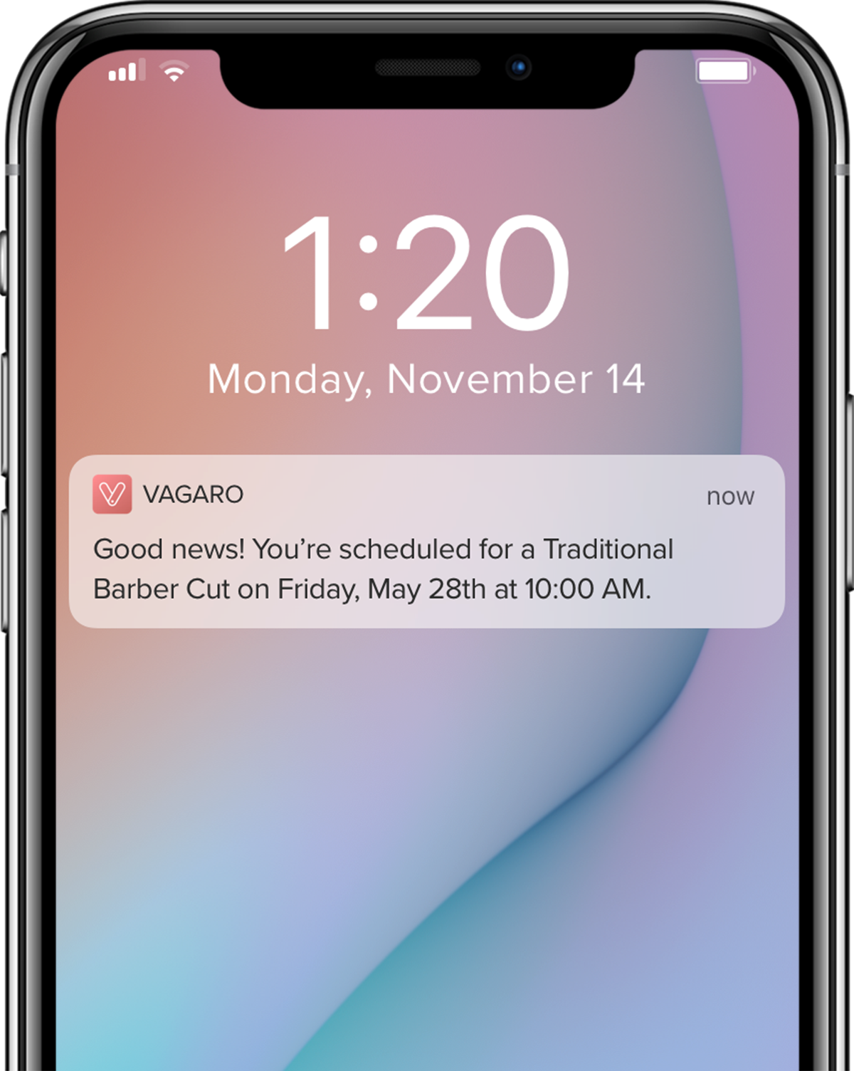 Vagaro Notifications via Email, Text or Push
