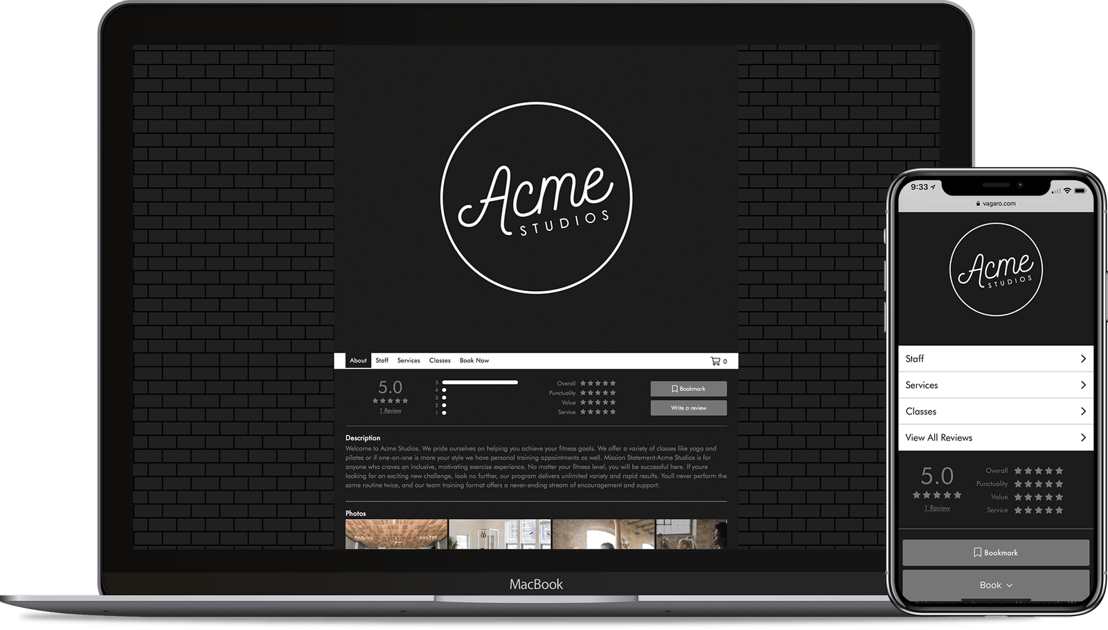 Vagaro Custom Barber Salon Websites