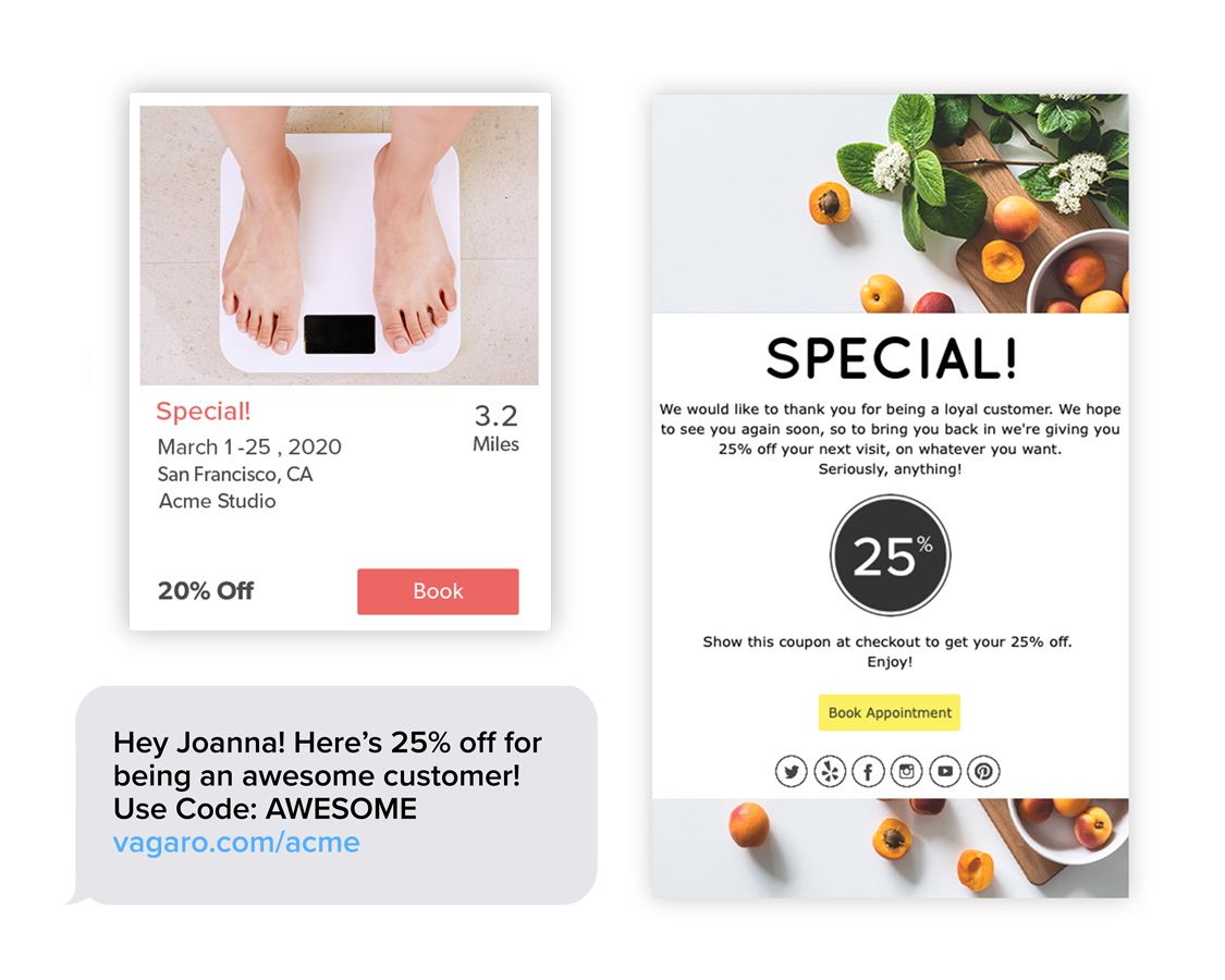 Image of mobile device displaying marketing campaign for registered dietician