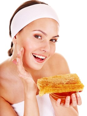 Natural homemade organic facial masks of honey. Isolated.